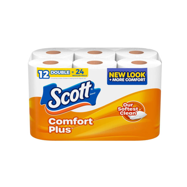 Scott ComfortPlus Toilet Paper, 12 Double Rolls