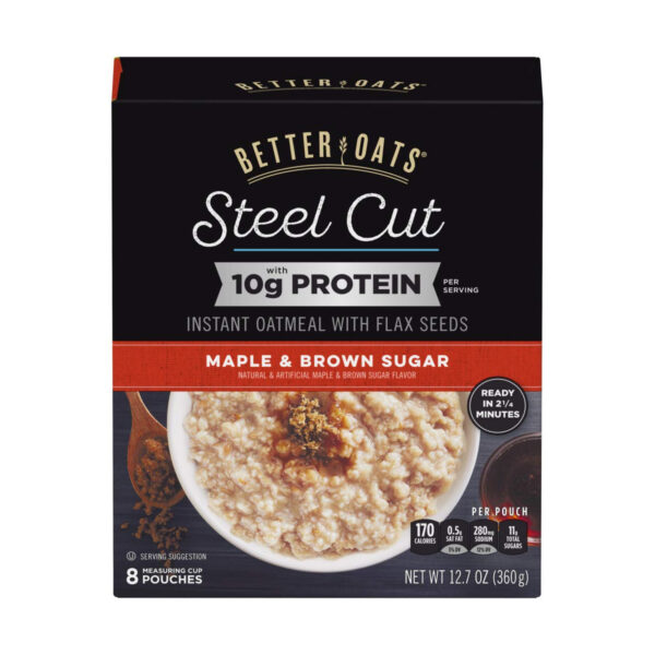 Better Oats Steel Cut Protein Oatmeal Packets